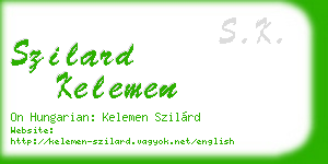 szilard kelemen business card